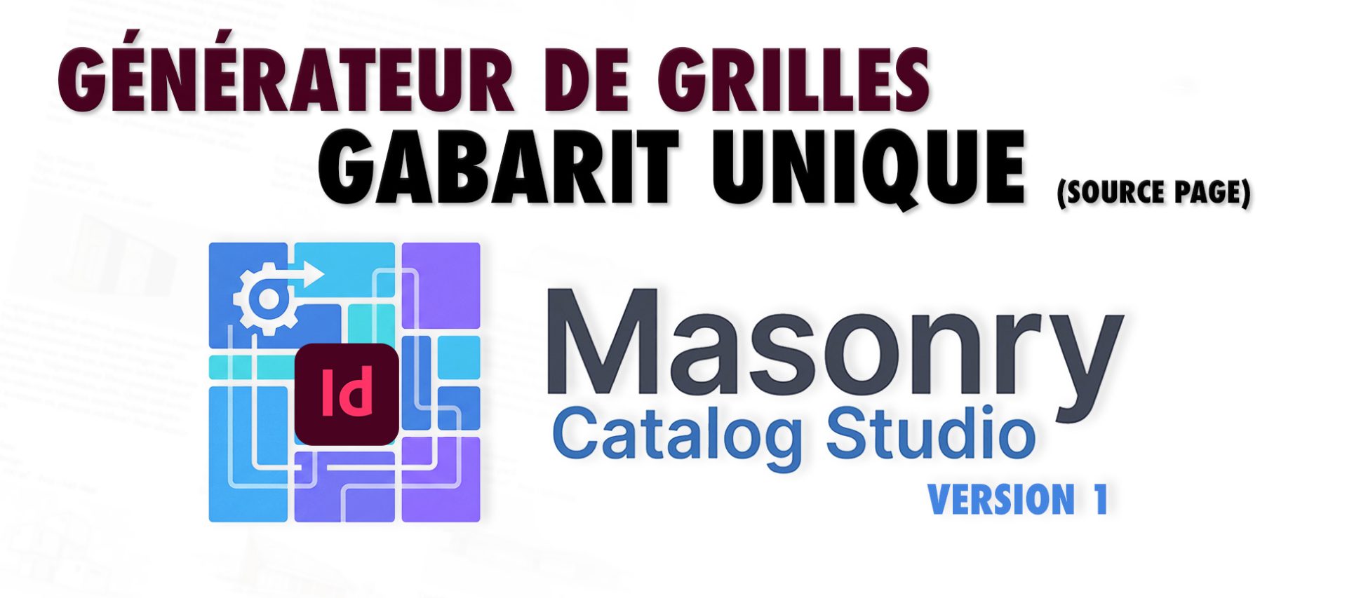 Masonry Catalog Studio 1 : générateur de grilles à gabarit unique (source page)